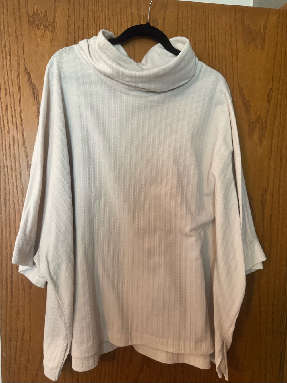 white birch Cream Funnel-Neck Pullover Sweater